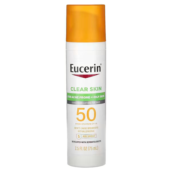 Eucerin, 50 SPF, دهان واقي الشمس خفيف الوزن, مناسب للبشرة الدهنية (75مل)