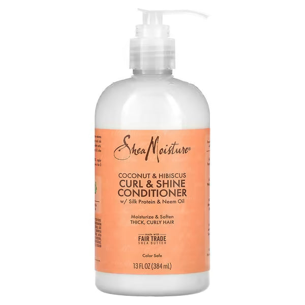 Shea Moisture, بلسم الشعر الكيرلي، جوز الهند والكركديه (384 مل)