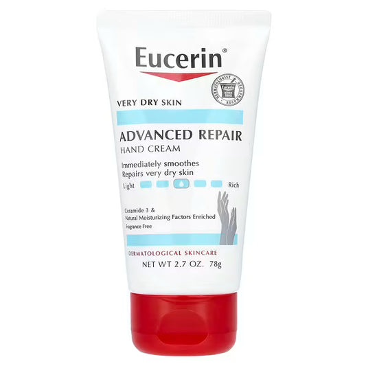 Eucerin, كريم إصلاح اليدين المتقدم، للبشرة شديدة الجفاف، خالٍ من العطور، (78 جم)