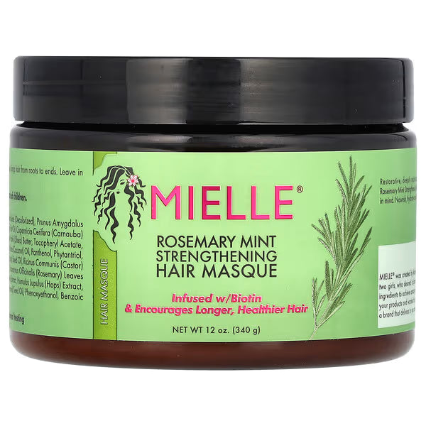Mielle, قناع تقوية الشعر، إكليل الجبل والنعناع (340 جم)