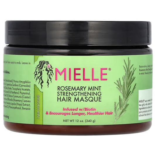 Mielle, قناع تقوية الشعر، إكليل الجبل والنعناع (340 جم)