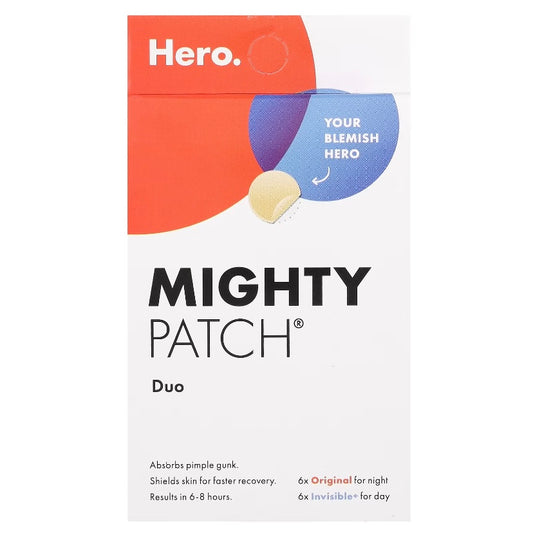 Mighty Patch, لاصقة حب الشباب، ٦ لاصقات اصلية و ٦ لاصقات شفافة