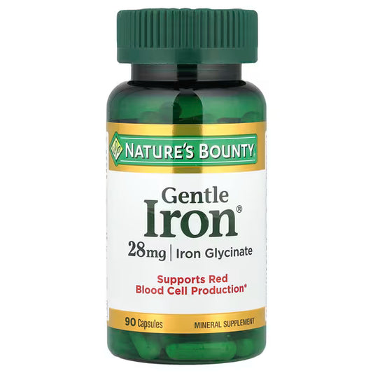 Nature's Bounty, كبسولات حديد لطيفه على المعده, 90 كبسولة
