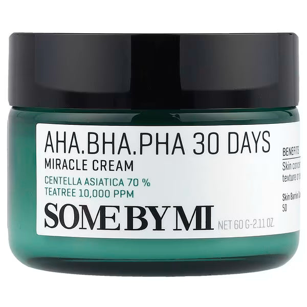 SOME BY MI, كريم تركيبة 30 يوم السحرية بحمض ألفا هيدروكسي، وحمض بيتا هيدروكسي، وحمض بولي هيدروكسي، 60 جم